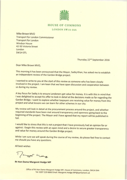 Mike Brown MVO Response to Dame Margaret Hodge MP Review of The