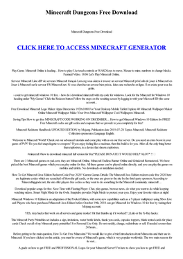 Minecraft Dungeons Free Download