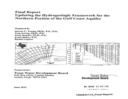 Updating the Hydrogeologic Framework for the Northern Portion of the Gulf Coast Aquifer