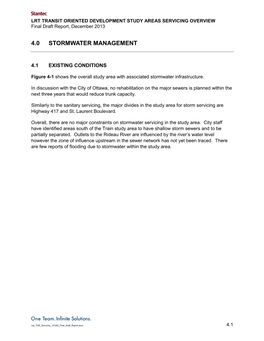 4.0 Stormwater Management