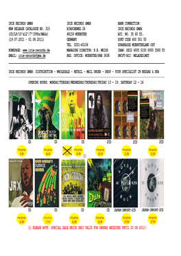 IRIE RECORDS New Release Catalogue 07-11 #2