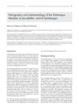 Petrography and Sedimentology of the Slottsmøya Member at Janusfjellet, Central Spitsbergen 89