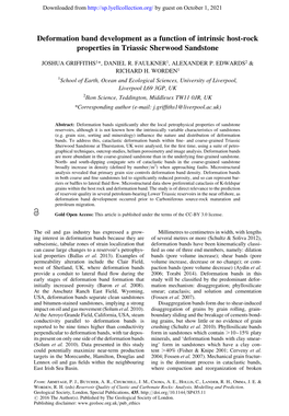 Deformation Band Development As a Function of Intrinsic Host-Rock Properties in Triassic Sherwood Sandstone