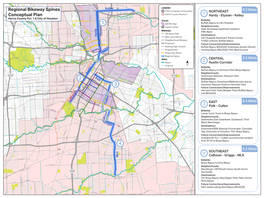 1 3 4 2 Regional Bikeway Spines Conceptual Plan