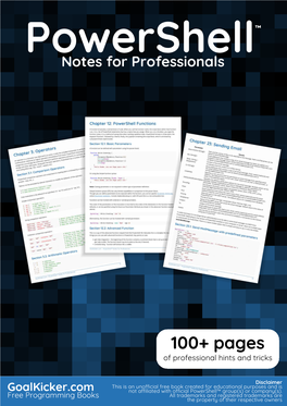 Powershell Notes for Professionals ™