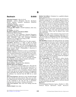 Bacitracin B:0050 Medical Surveillance: Evaluation by a Qualified Allergist