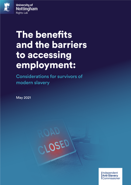 The Benefits and the Barriers to Accessing Employment: Considerations for Survivors of Modern Slavery