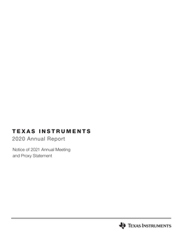 2020 Annual Report & 2021 Proxy Statement