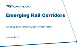 Ray Lang, Amtrak