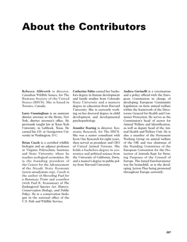 About the Contributors