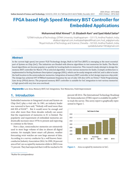 FPGA Based High Speed Memory BIST Controller for Embedded Applications
