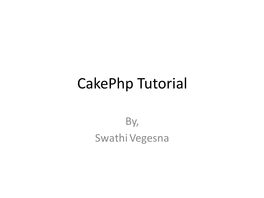 Cakephp Tutorial[PDF]