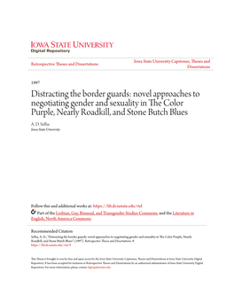 Novel Approaches to Negotiating Gender and Sexuality in the Color Purple, Nearly Roadkill, and Stone Butch Blues