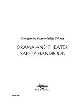 MCPS Drama and Theater Safety Handbook