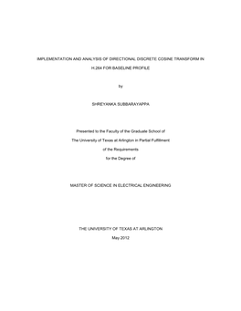 University of Texas at Arlington Dissertation Template