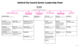 Salford City Council Senior Leadership Team