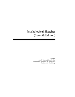 Psychological Sketches (Seventh Edition)