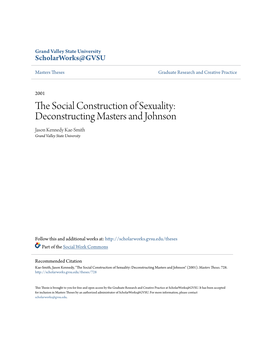 The Social Construction of Sexuality: Deconstructing Masters and Johnson