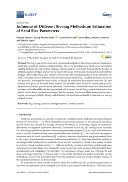 Influence of Different Sieving Methods on Estimation of Sand Size