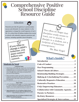 Comprehensive Positive School Discipline Resource Guide