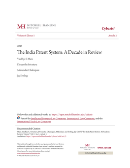 The India Patent System: a Decade in Review