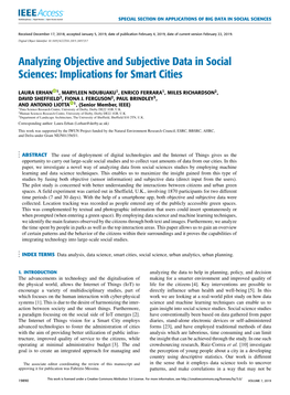 Analyzing Objective and Subjective Data in Social Sciences: Implications for Smart Cities