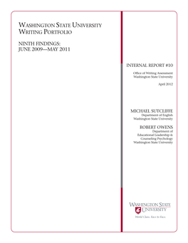 Washington State University Writing Portfolio Ninth