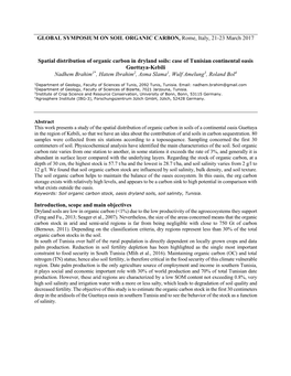 Spatial Distribution of Organic Carbon in Dryland Soils