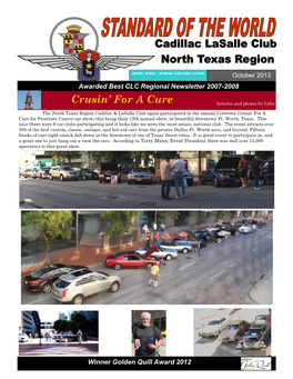 October 2013 Awarded Best CLC Regional Newsletter 2007-2008