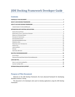 JIDE Docking Framework Developer Guide