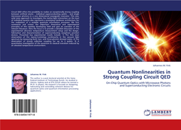 Quantum Nonlinearities in Strong Coupling Circuit