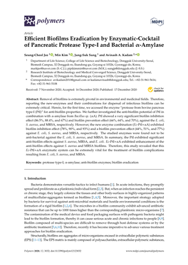 Efficient Biofilms Eradication by Enzymatic-Cocktail of Pancreatic