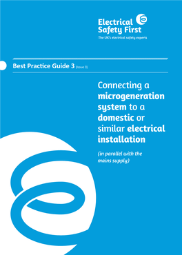 Connecting a Microgeneration System to a Domestic Or Similar Electrical Installation