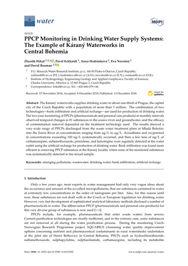 PPCP Monitoring in Drinking Water Supply Systems: the Example of Káraný Waterworks in Central Bohemia