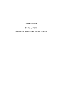 Ulrich Seelbach Ludus Lectoris