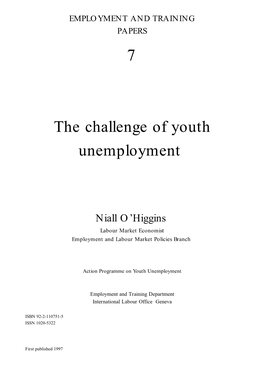 The Challenge of Youth Unemployment