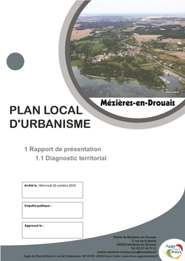 1 Rapport De Présentation 1.1 Diagnostic Territorial