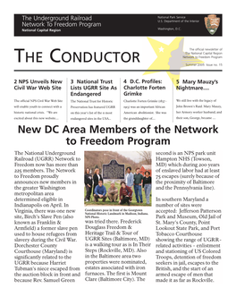 THE CONDUCTOR Network to Freedom Program Summer 2005 Issue No