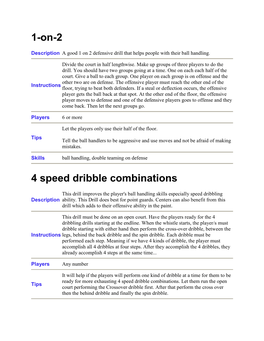 Dribble Combinations