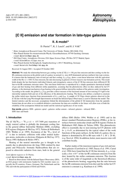 Emission and Star Formation in Late-Type Galaxies