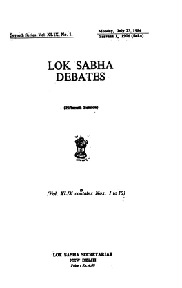 Lok Sabha Debates