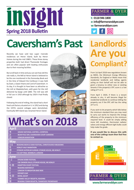 Caversham's Past Landlords What's on 2018