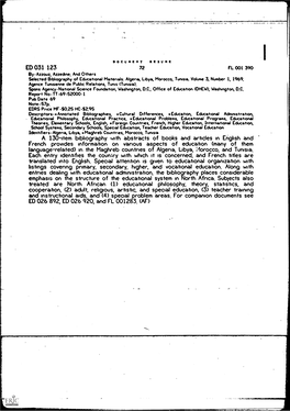 Algeria, Libya, Morocco, Tunisia. Volume 3, Number 1, 1969, Agente Tunisienne De Public Relations, Tunis (Tunisia)