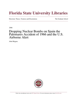 Dropping Nuclear Bombs on Spain: the Palomares Accident of 1966