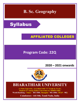 B. Sc. Geography