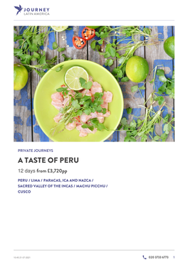 A Taste of Peru