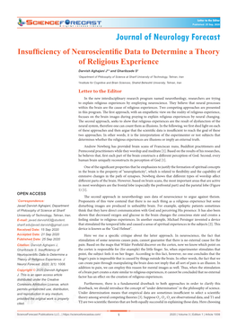 Insufficiency of Neuroscientific Data to Determine a Theory of Religious Experience