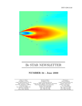 Be STAR NEWSLETTER