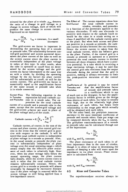 HANDBOOK Mixer and Converter Tubes 79 Stituted for the Plate of a Triode