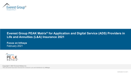 (ADS) in Life and Annuities (L&A) Insurance Services 2021